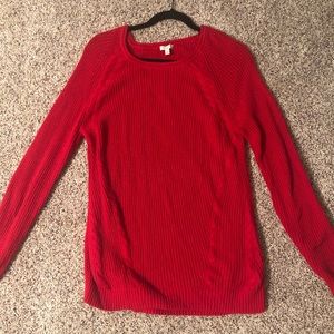 Red sweater from Talbots
